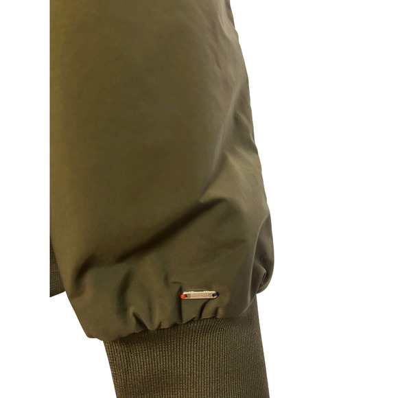 Tommy Hilfiger Olive Green Bomber Jacket Small S Flight Full Zip Lightweight - Picture 11 of 11